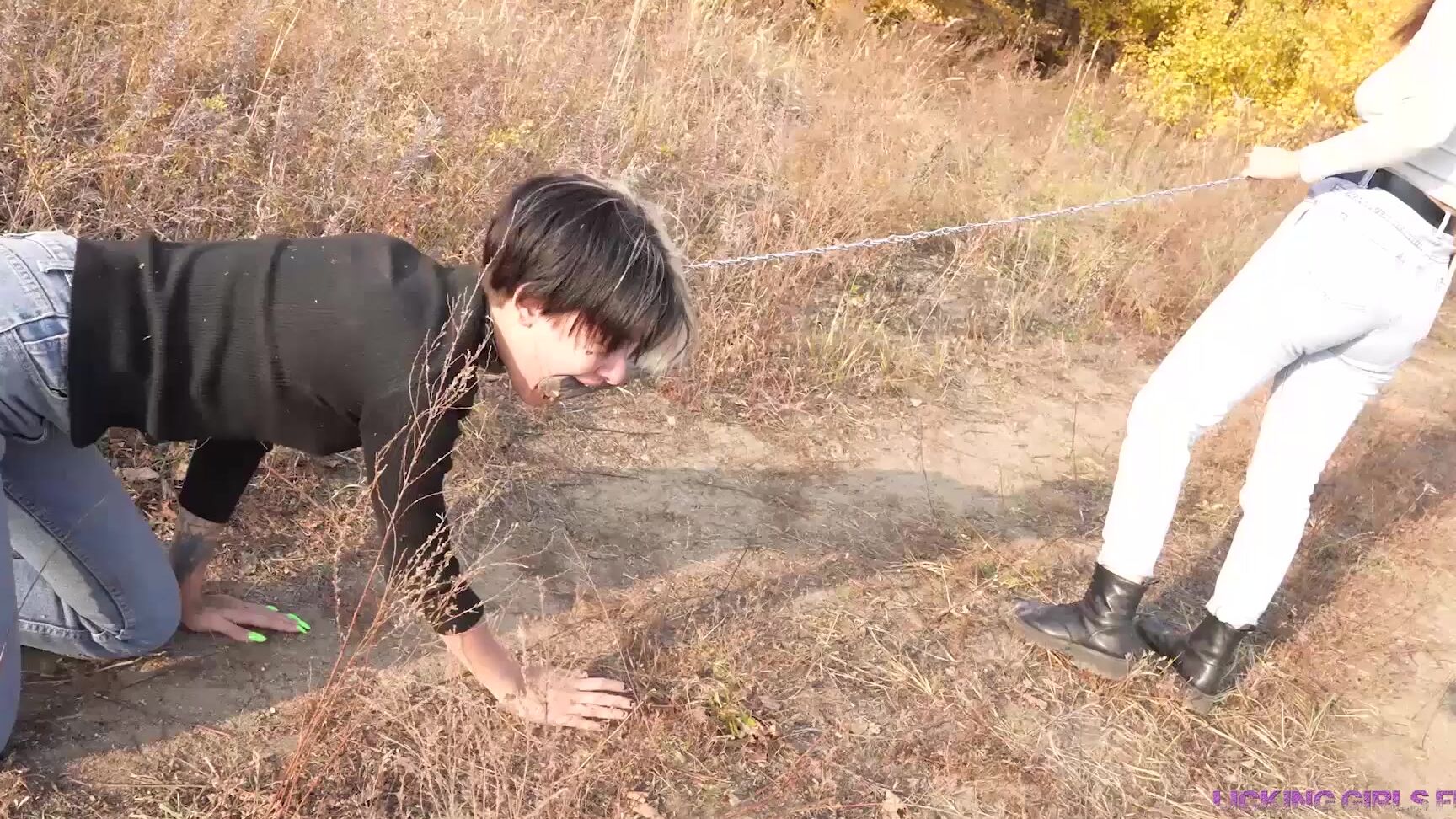 Licking Girls Feet Nicole Walking And Training A Devoted Pet