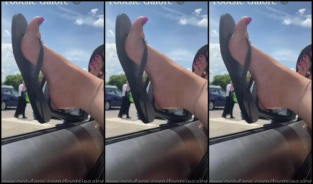 Footsiegalore Onlyfans Just Flippin And Floppin My Flip Flops Out The Car Window Spotted Some Guys Watching From Their Car