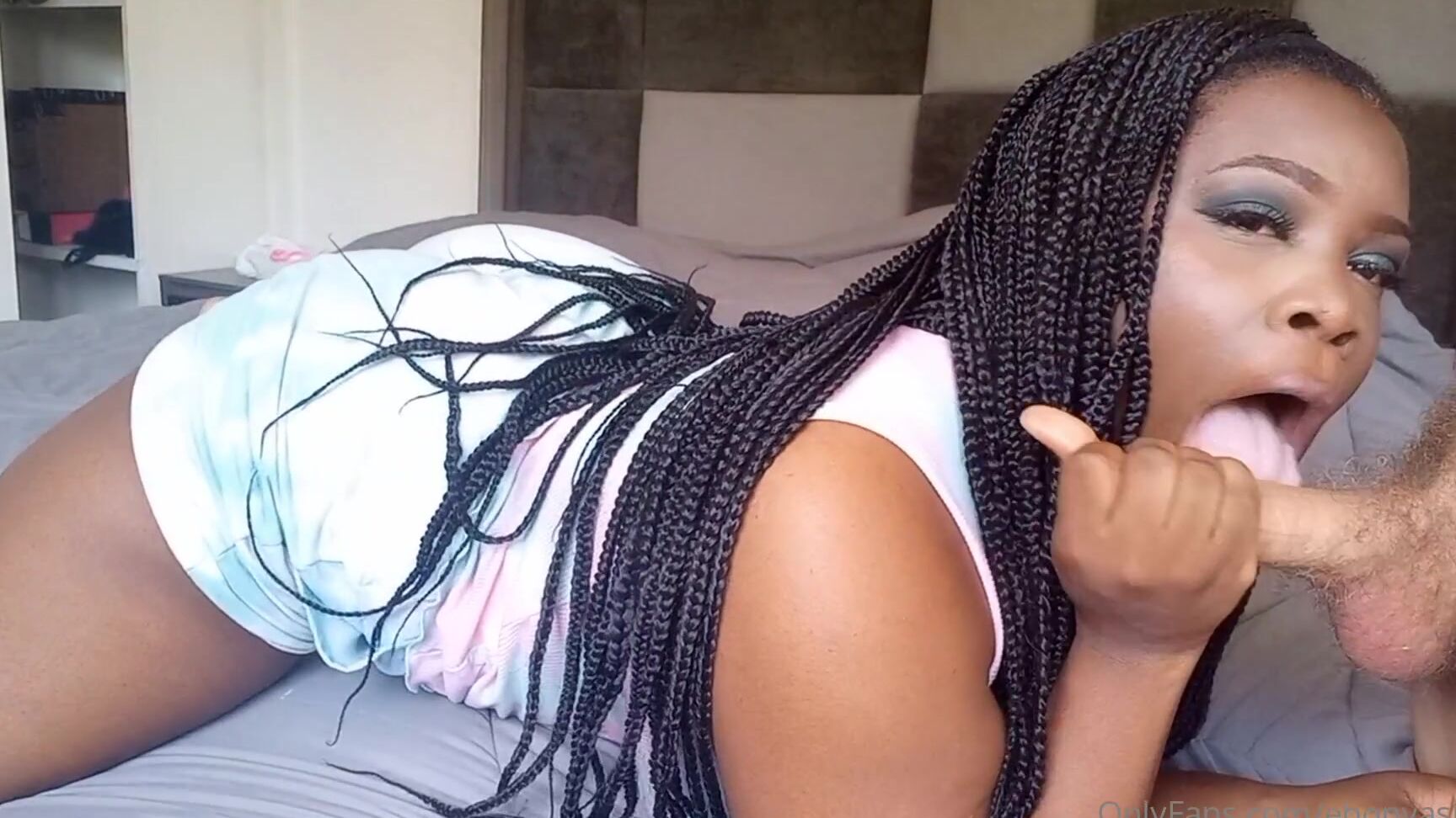 Ebonyashley A Little White Cock Worship On This Friday Morning