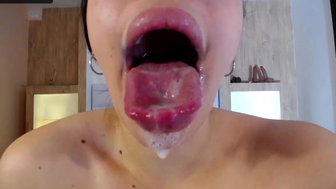 "Melted_Chocolate" deepthroat, dildosucking, orgasms, sloppy, swallowingdrooling Femme Flaunts Wet Dildo Delivers Saliva Filled Throat Acti manyvids