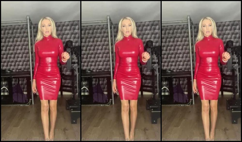 Ladydarkangeluk Onlyfans Red Latex And A Quick Good Morning