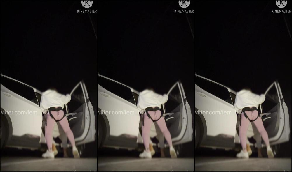 Fem B P Egging On A Malesub Outdoors