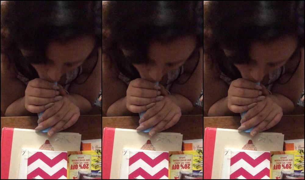 Missbustylatina New Blue Dildo