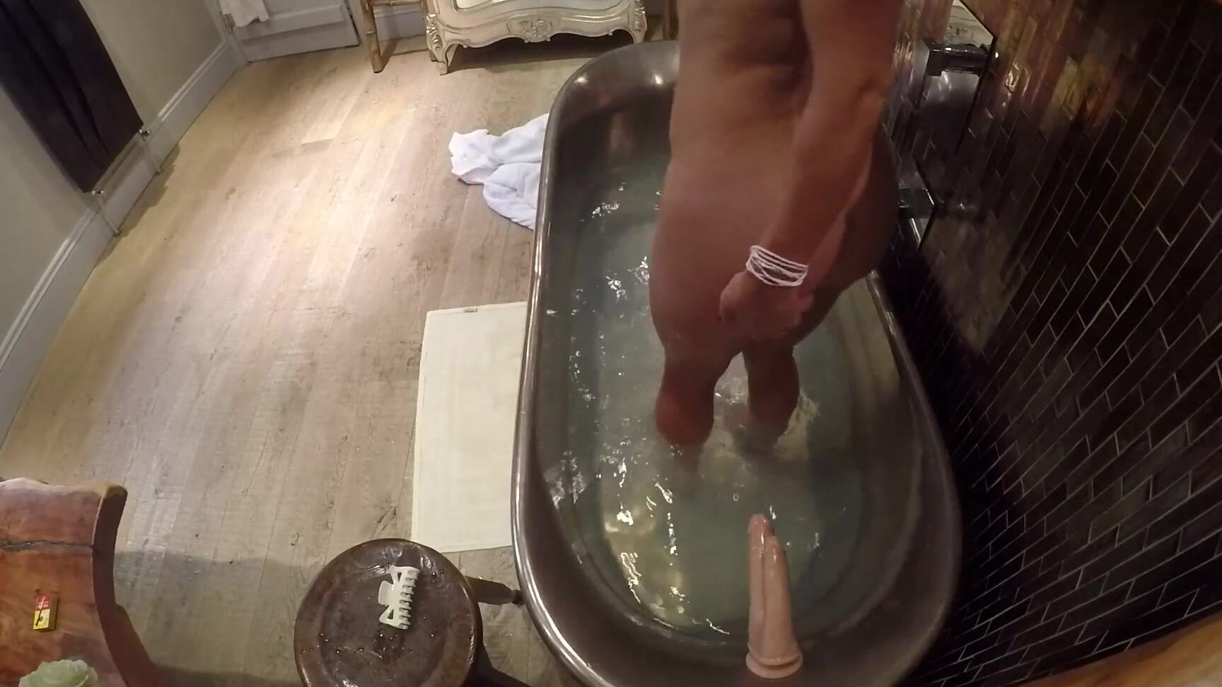 Double Penetration, Bathtub Fetish, , Blonde, Dildo Fucking anastasiaxxx89 spycam double dong bathtub fun ManyVids