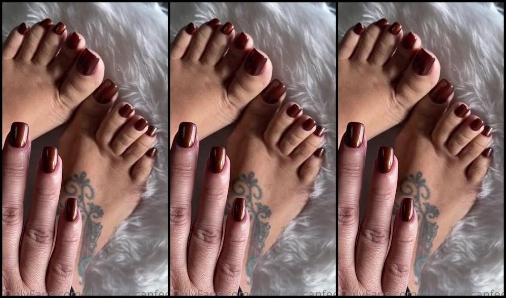 Deedeericanfeet Onlyfans Aww My Pretty New Pedi Mani Chocolatey Yummy Toes Who Wants A Taste