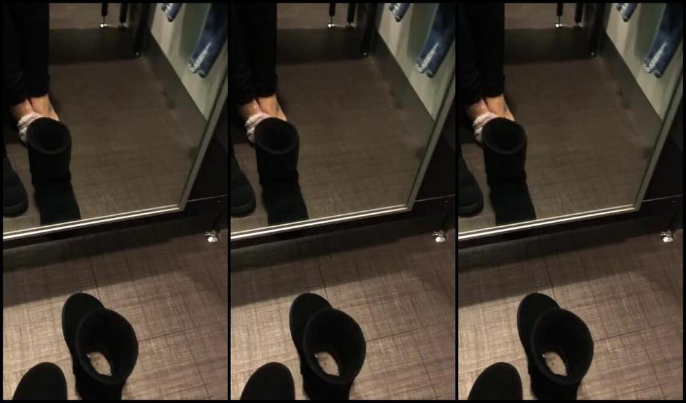 Footsiegalore Onlyfans Posting Some Content From My Foot Fetish Treasure Trove Of A Phone Changing Room Sock Removal