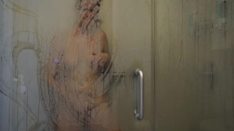Blonde, Finger Fucking, Masturbation, Shower, Voyeur lexi bear hotel shower solo ManyVids