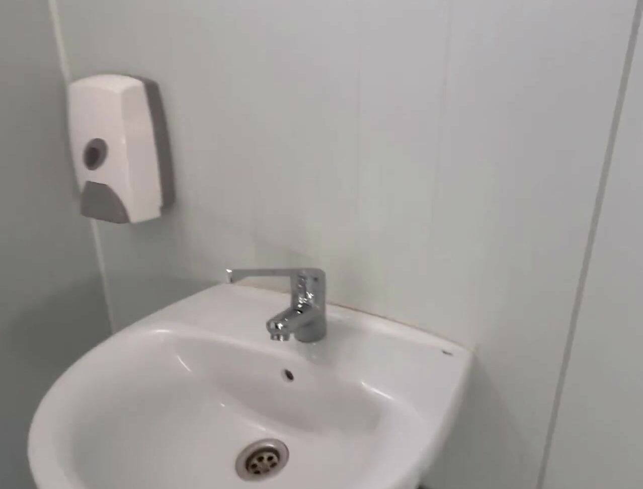 Lecheros 69 36.I surprise a girl who catches me jerking off in a public bathroom on the beach and helps me finish cumming xhamster