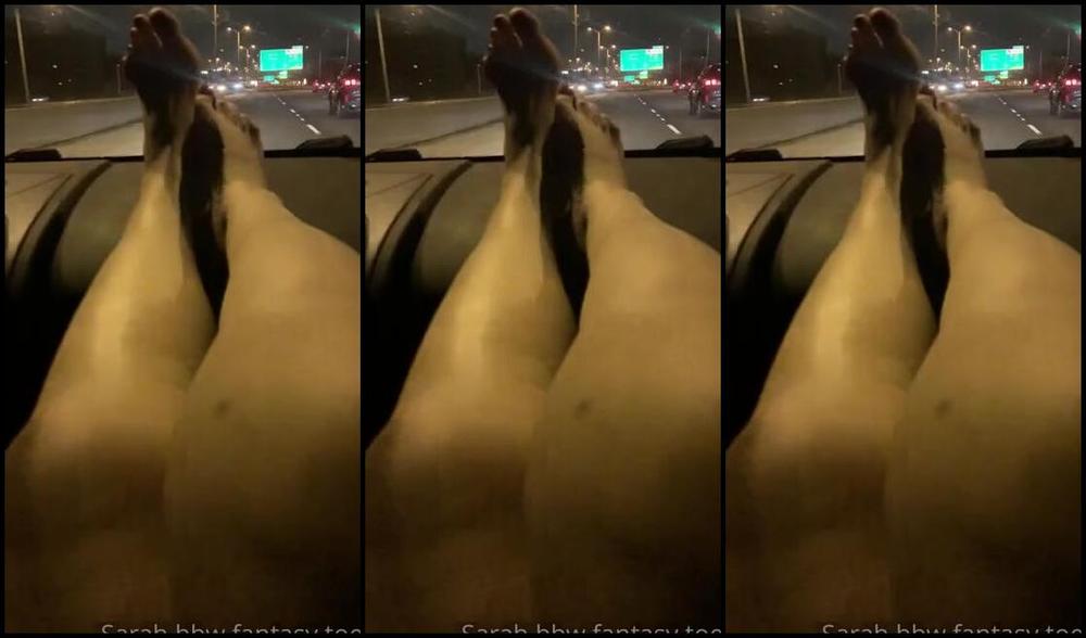 Sarah Bbw Fantasy Toes Aka Comefollowsarah Onlyfans Car Feet On E Way