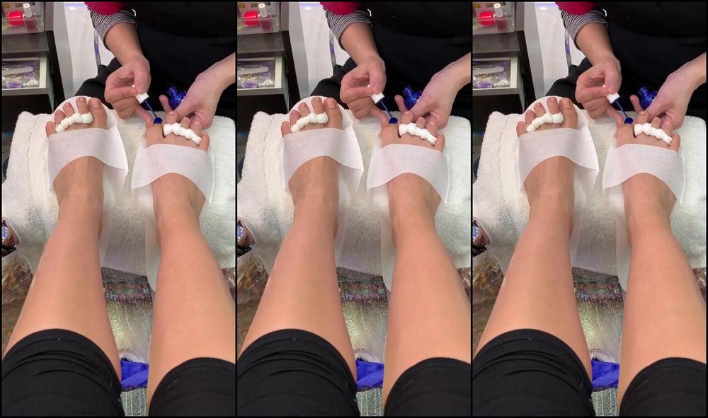 Findomchristine Fresh Dark Blue Mani Pedi