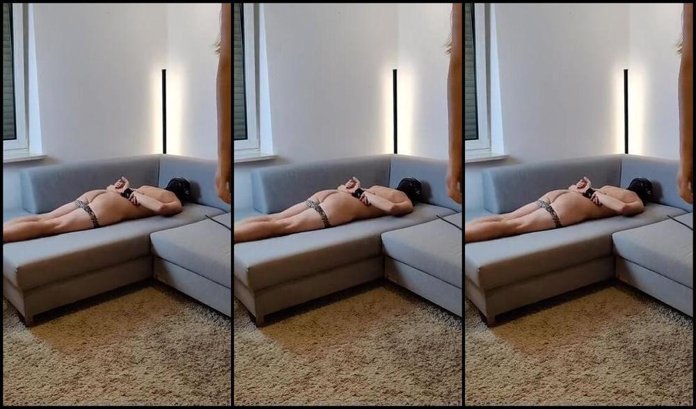 Femdomcouple Femdom 08 03 2022 Onlyfans Video Full Video I Put The New Latex Mask On Hubby And Put In The Penis