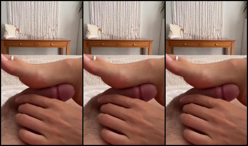 Evifeet 06 10 2024 Onlyfans Video Torment His Cock By My Sole And Amazing Handjob With Strong Cumshot On My Foot