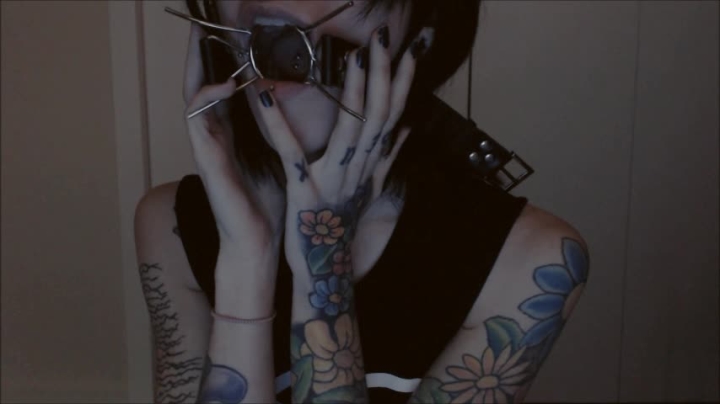 Dildo Sucking, Ballgagged, Garter & Stockings skulliee hail satan ii