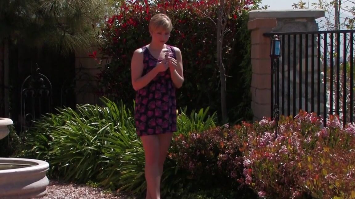 Adultcandystore Pixie Teen Flashes Pussy Front Yard