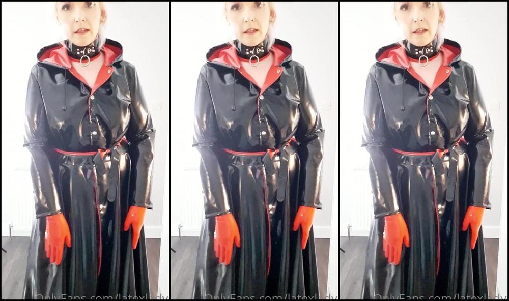 Latexladyp Remember My Livestream Wearing My Long Pvc Mac And The Red Thigh Highs That You Kinky Lot