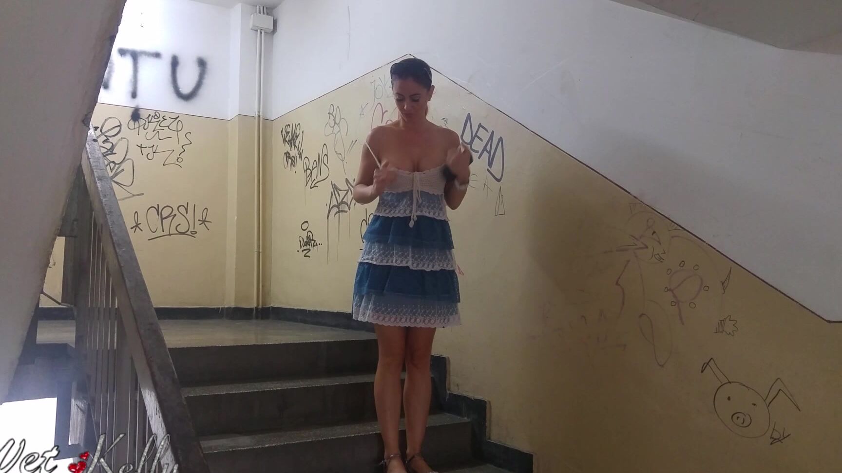 Public Flashing, Public Nudity, Masturbation, Fetish, Thong Fetish wet kelly exhibitionist flashing on supermarket ManyVids