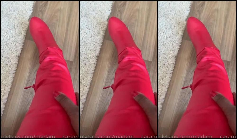 Madam Caramel Onlyfans Come Here Boi And Worship Your Leather Cladded Goddess My New Rubber Coatdress Arrive And I Will