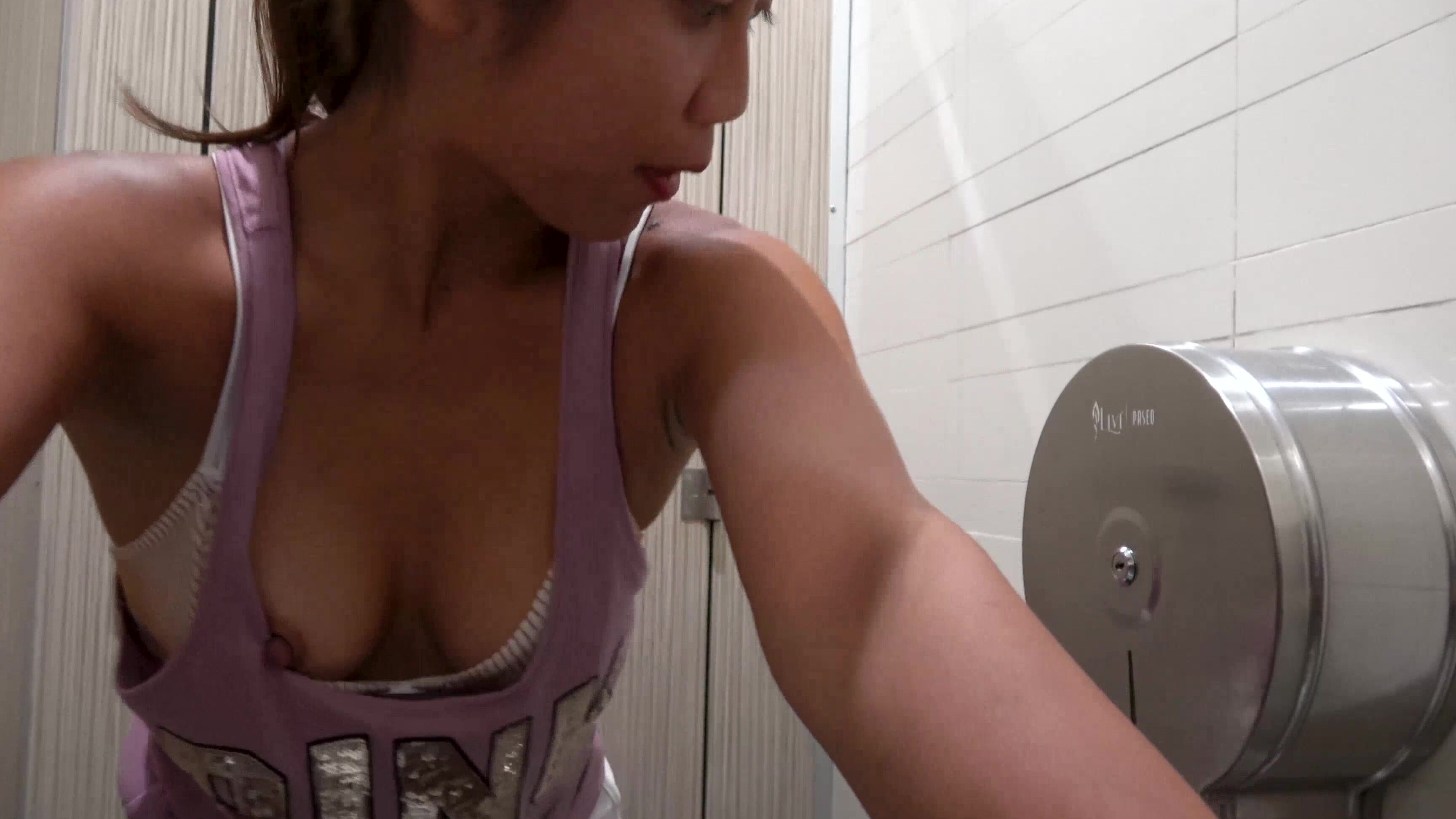 4K, Asian, Dildo Sucking, Exhibitionism, Public Toilet allforshow93 naughty in public restroom ManyVids