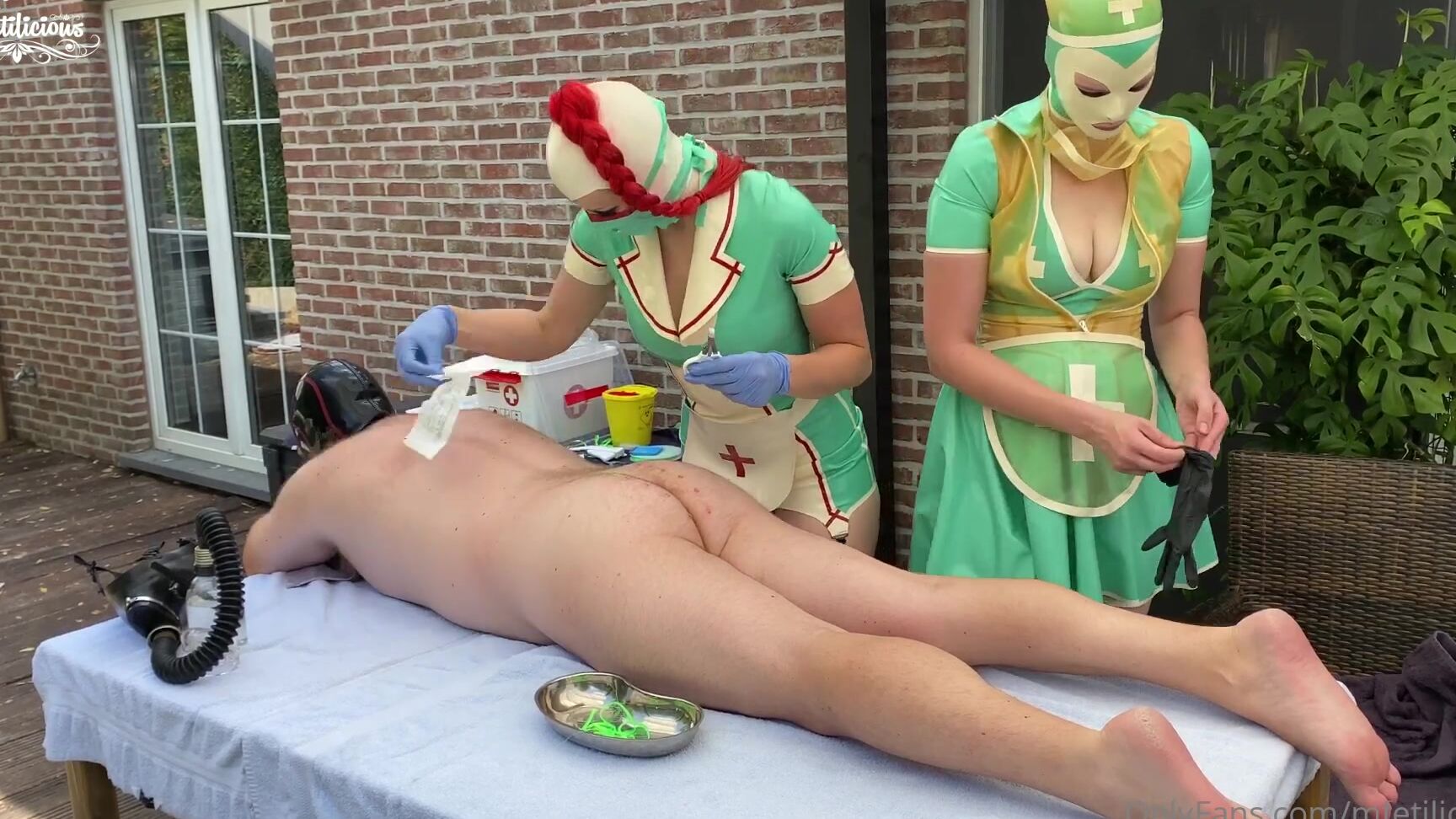 Mfetilicious Medical Play Part After We Made A Nice Pussy We Turned Our Slave To The Other Side And M