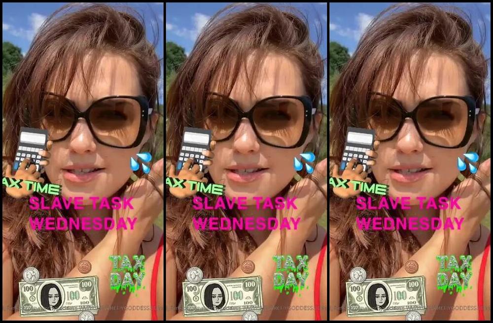 Goddess Gynarchy Ednesday Slave Task Cumtax Slavetask