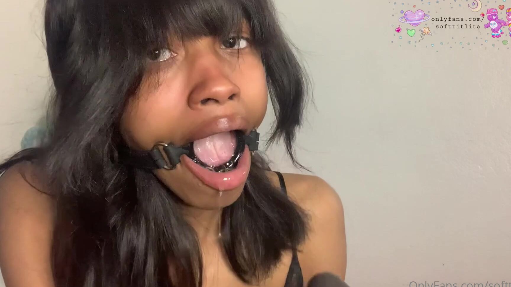 Softtitlita This O Ring Gag Is So Perfect For Keeping My Little Mouth Open For Your Cock Gagging O