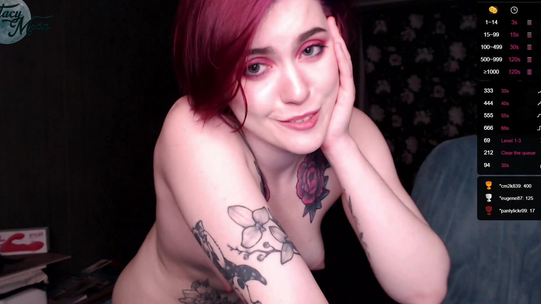 Big Ass, Small Tits, Tattoos, Vibrator, Webcam stacymoon stacy moon broadcast compilation ManyVids