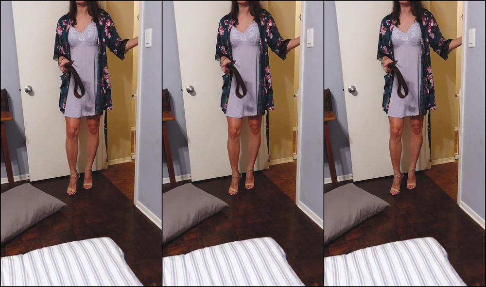 Miz Darling, Spanking POV, SD MID Bedtime Doublebelting Clips4Sale