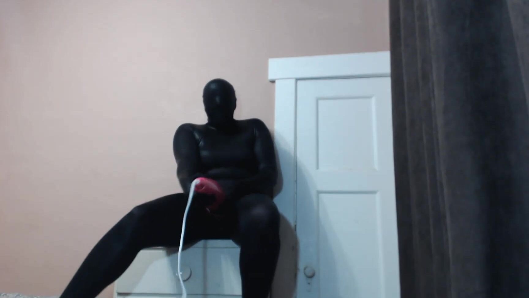 Booty U Zentai Suit Versus Giant Vibrator