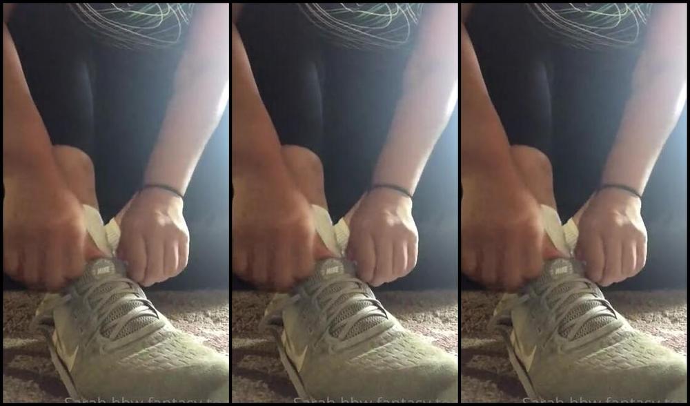 Sarah Bbw Fantasy Toes Aka Comefollowsarah Onlyfans Wearing These Gym Shoes And Time To Take Them Off