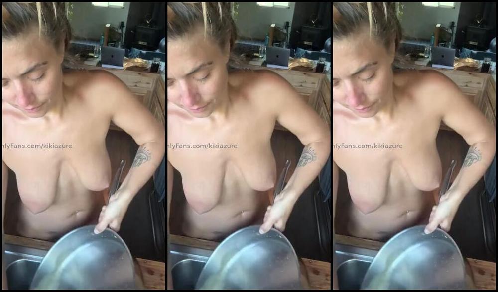 Kiki Azure Nicknamed Kikiazure 05 23 2025 Onlyfans Video A Lil Peak Into My Nudist Day As I Wash The Dishes