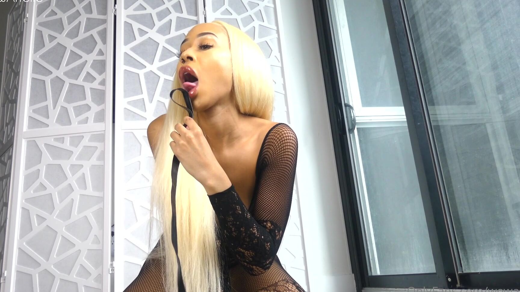 Wowarielle Collared Full Length Clip Slavetraining Femdom Fishnet