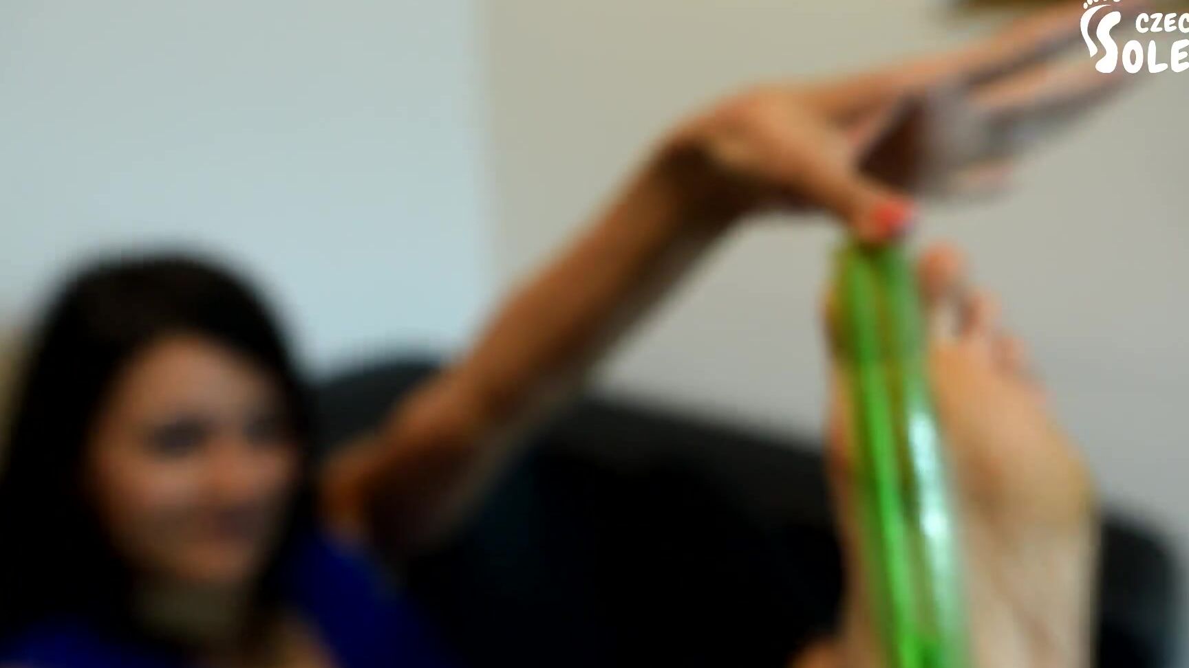 Czech Soles Measuring And Comparing Their Sexy Bare Feet (Lesbian Feet, Foot Fetish) Czech Soles