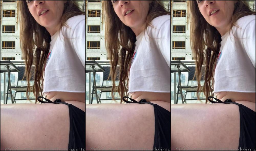 Redheadwinter Dare Dp On My Balcony And Ass To Mouth I Had T