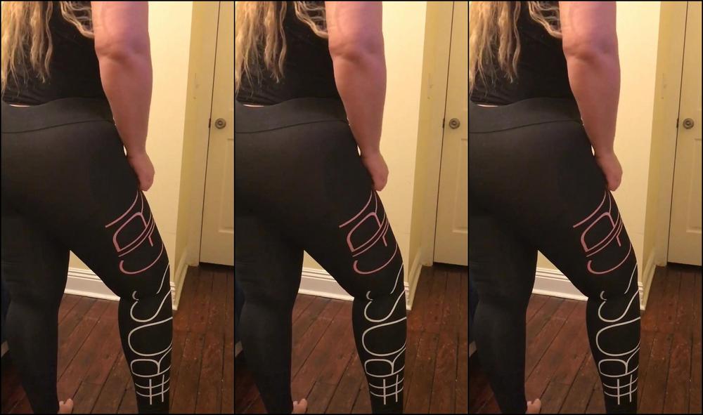 Paige Porcelain Trying On Two Pair Of Leggings One Is Fairly Easy While The Second Pair Is Tricky They A