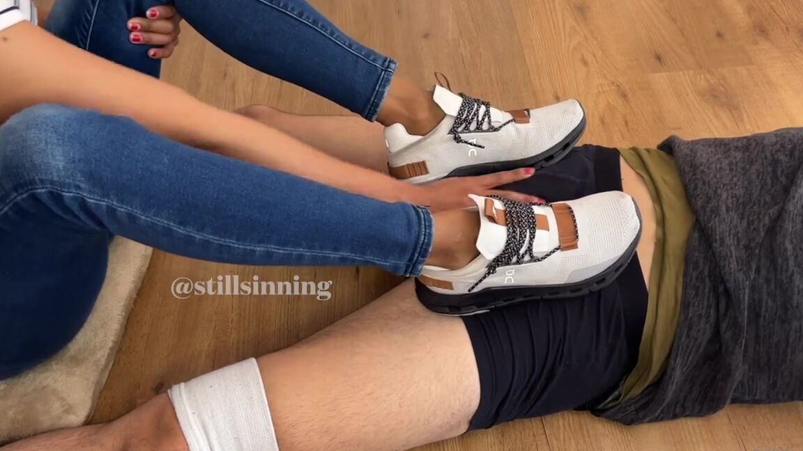 Stillsinning Nicknamed Stillsinning Onlyfans Giving A Quick Sensual Shoejob With My Cute Cloudnovas Love My Sneakers All Cummy