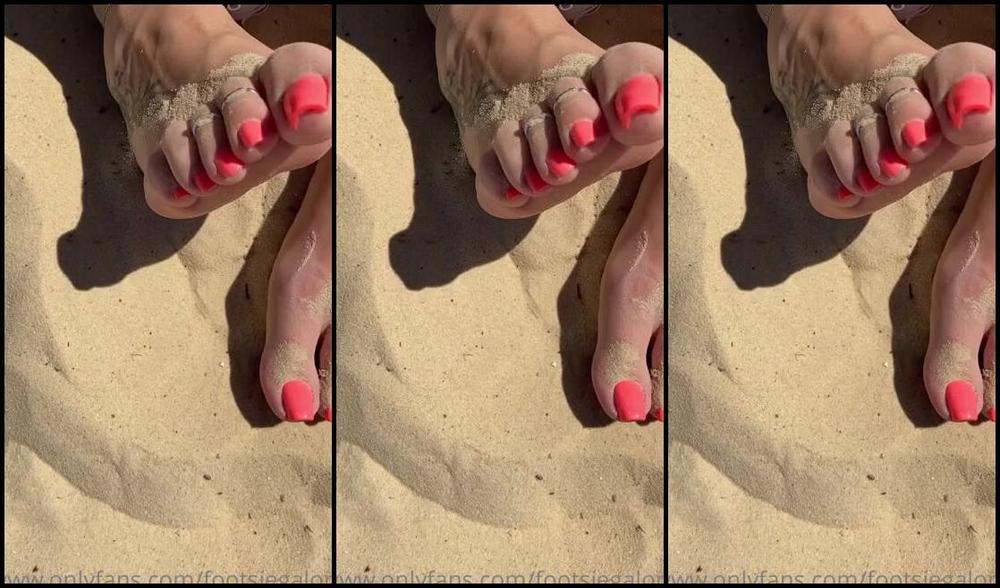 Footsiegalore Onlyfans New Pedi Watch Me Shiggle My Toes Out Of The Sand And Show You Afr