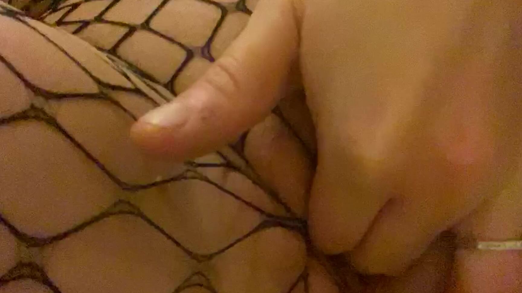 Yourlittlesecreteslut Playing With Myself Through My Fishnets
