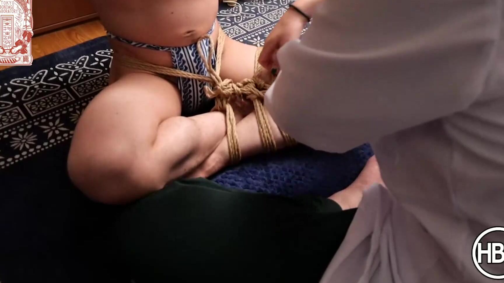 Forced Gay Shibari Puppy Slaves Tied Together Crotch To Head