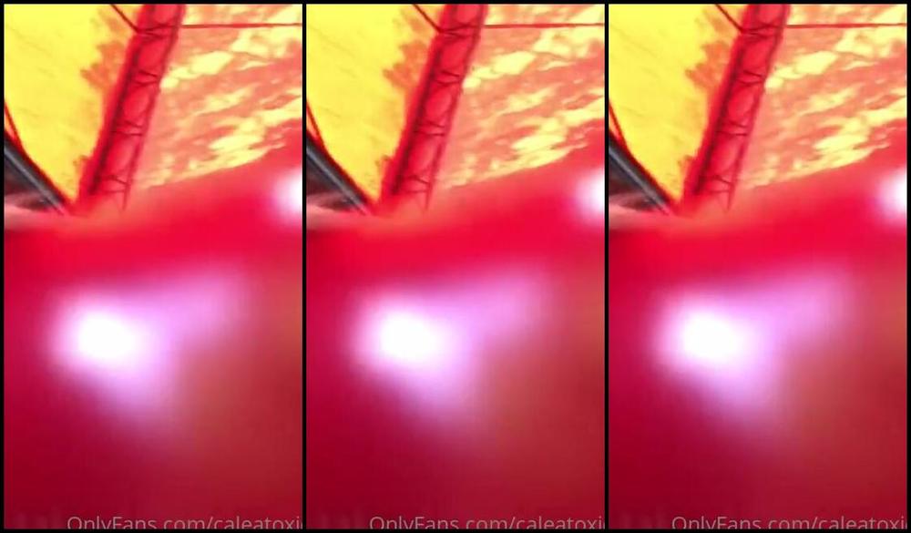 Calea Toxic Nicknamed Caleatoxic Onlyfans Time For Shiny Red Catsuit 1