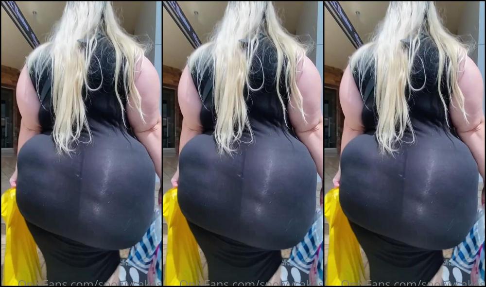 Snowycakesy This Upcoming Weeks Behind The Scenes In A Tight Black Dress With Booty Enhancing Shorts