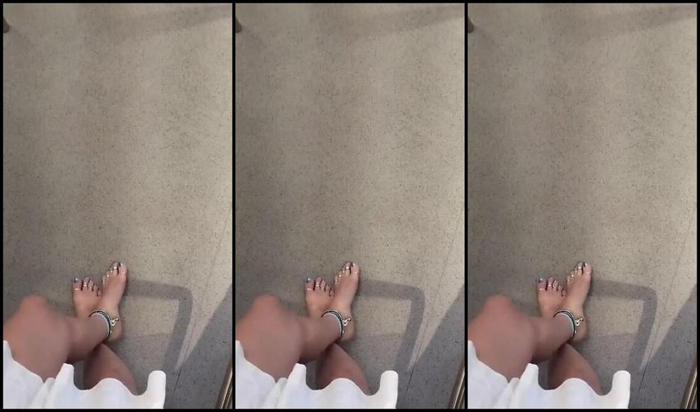 Frejas Submissive Feet Nicknamed Frejassubmissivefeet Onlyfans In The Subway Wearing My Cuffs3