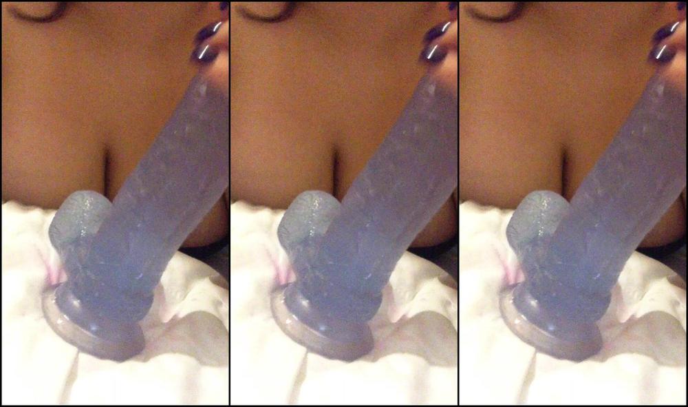 Missbustylatina Purple Lipstick Dildo Bj