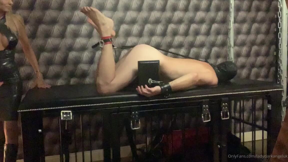 Lady Dark Angel The Second Session Clip From Using My New Cock And Ball Trap