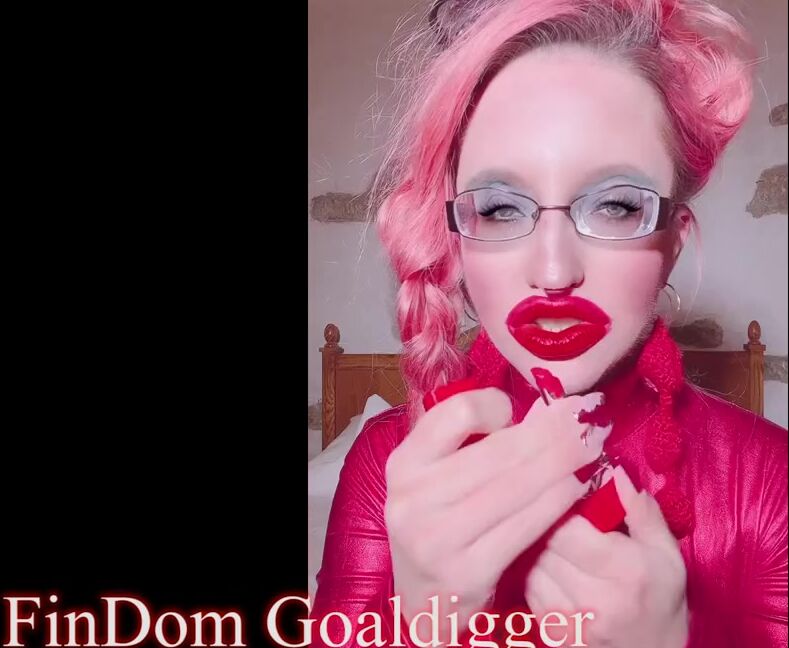 Findom Goaldigger Red Lipstick Joi Jerkoffp