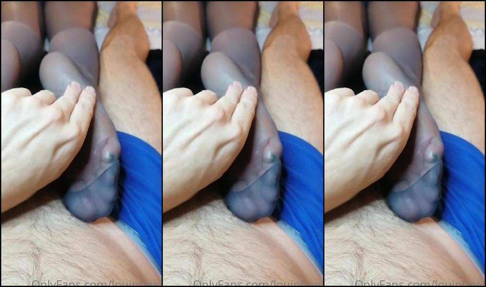 Louinheels Oiled Up Nylon Soles On His Lap He Couldn T Help Himself Xx