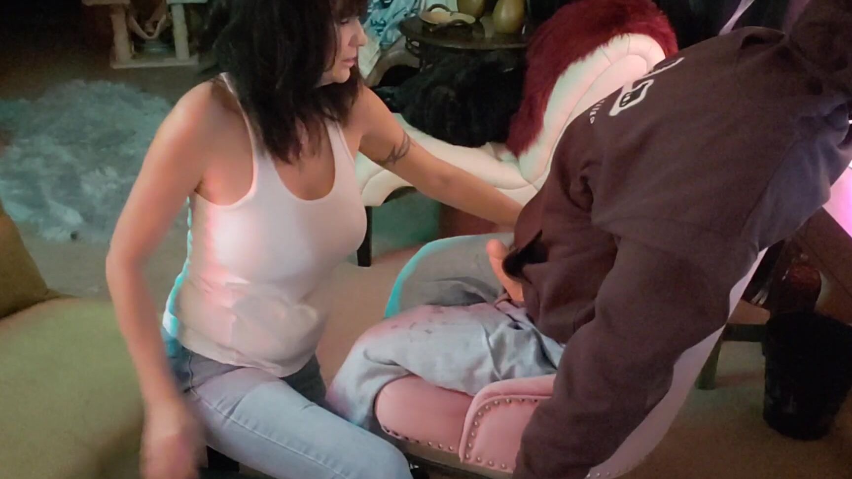 "Stormi Winters" milf, jeans fetish, kink, ball busting, jerking off ROOMMATE BUSTED WATCHING MY VIDEOS manyvids