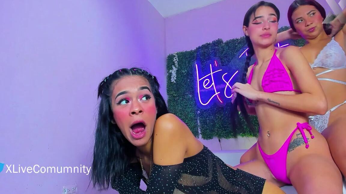 Xlivestudio Throat Destruction With My Three Friends