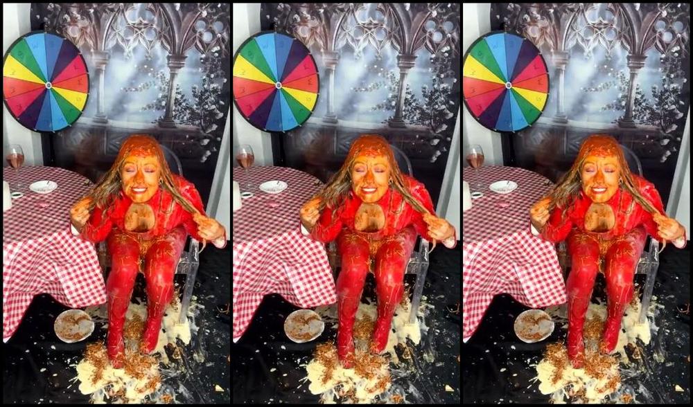 Bsmessybakery Nicknamed Bsmessybakery Onlyfans Live Pvc Food Share Or Serve Game Dressed Head To Toe In Red Pvc I Sit