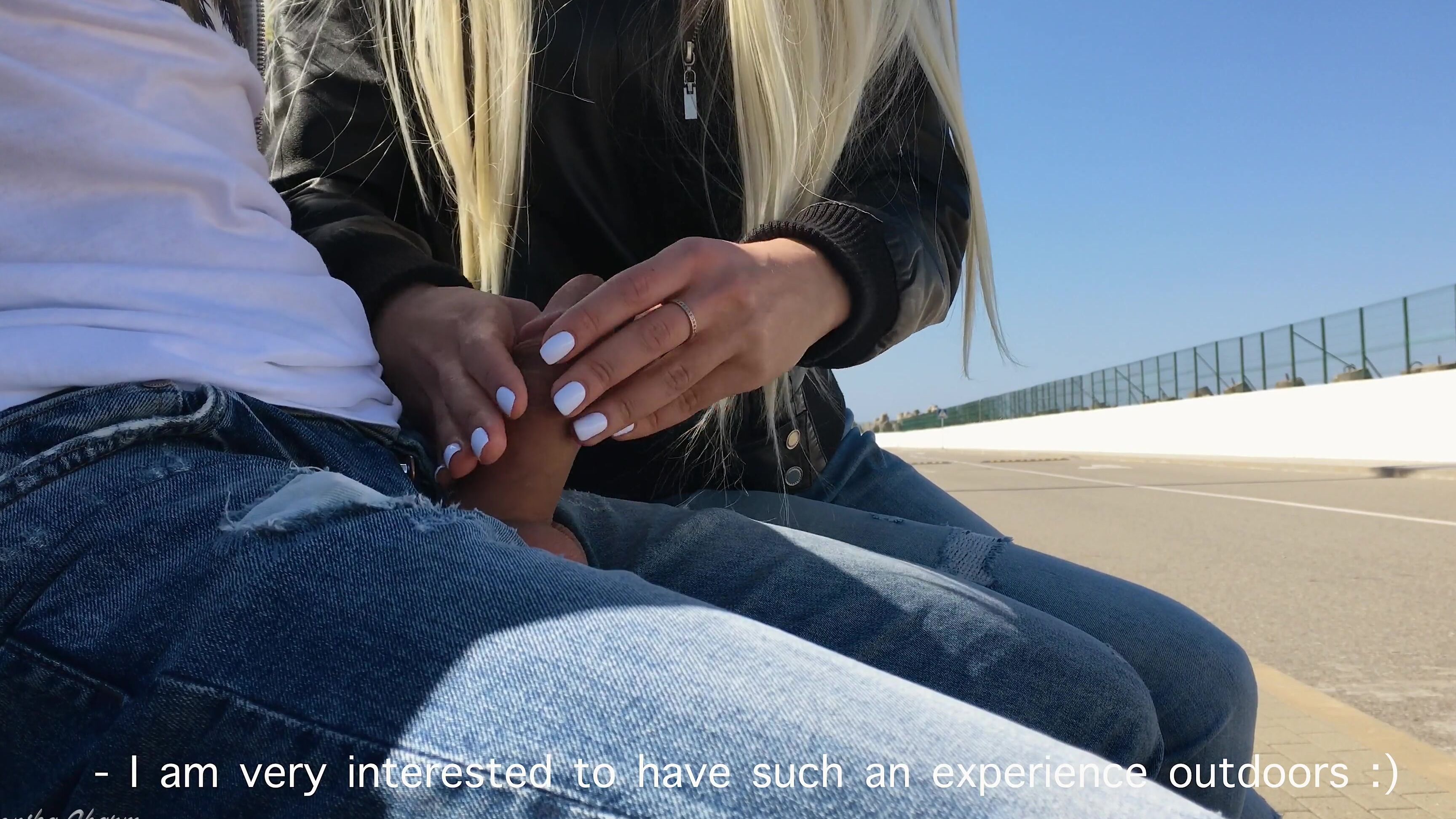 veronika charm 094 Babe was Surprised to see Guy Jerking off Dick in the Park PornHubPremium