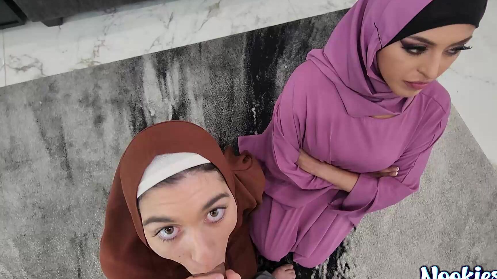 All Sex, Gonzo, Young, Threesome, Hardcore Aubrey Babcock & Sophia Leone - Sibling Rivalry - A Hijab Series SiteRip